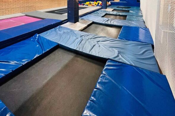 Удобное расположение батутов в батутном клубе